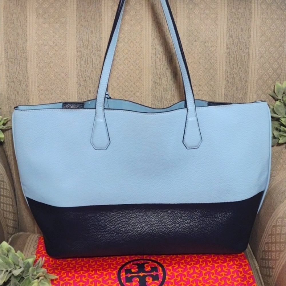 Tory Burch Perry Color Block Tote With Tassel - image 3